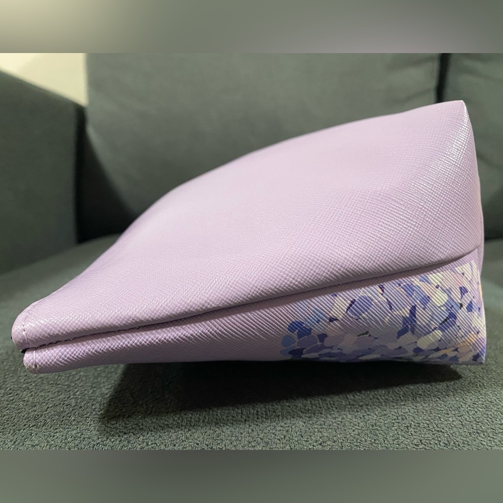 NWT Marc Tetro White Westie Dog Print & Purple Hydrangea Flowers Bag - Picture 4 of 13